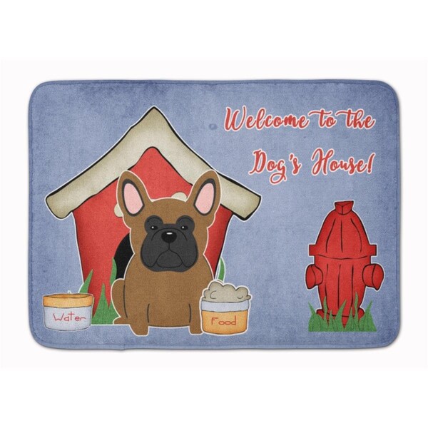 Carolines Treasures Dog House French Bulldog Brown Machine Washable Memory Foam Mat BB2767RUG - main